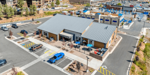 Contemporary building design featuring a steel structure